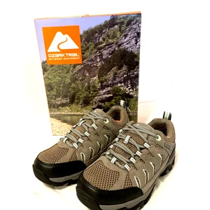 Ozark Trail Damen taupe schwarz Wildleder Mesh Schnürschuhe Wanderer Turnschuhe Schuhe 6,5 NEU - Bild 1 von 9