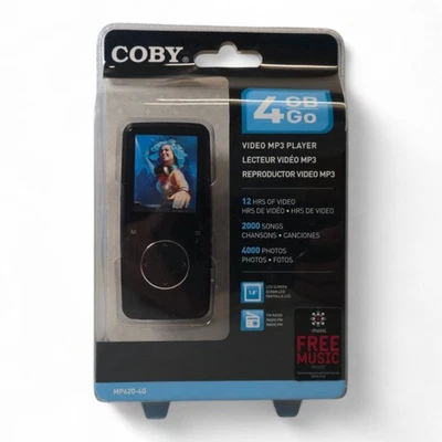 Coby MP620 4GB Digital MP3 Video Player (Black) – Vintage, Sealed, Collectible - Image 1 of 4