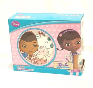 New Disney Doc McStuffins 3 Pc. Ceramic Dinnerware Set - NIB - Picture 1 of 2