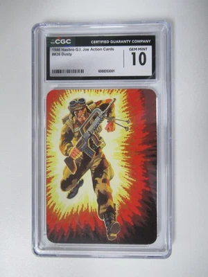 1986 Hasbro G.I. Joe Action Card Dusty #26 CGC 10 - Image 1 of 3