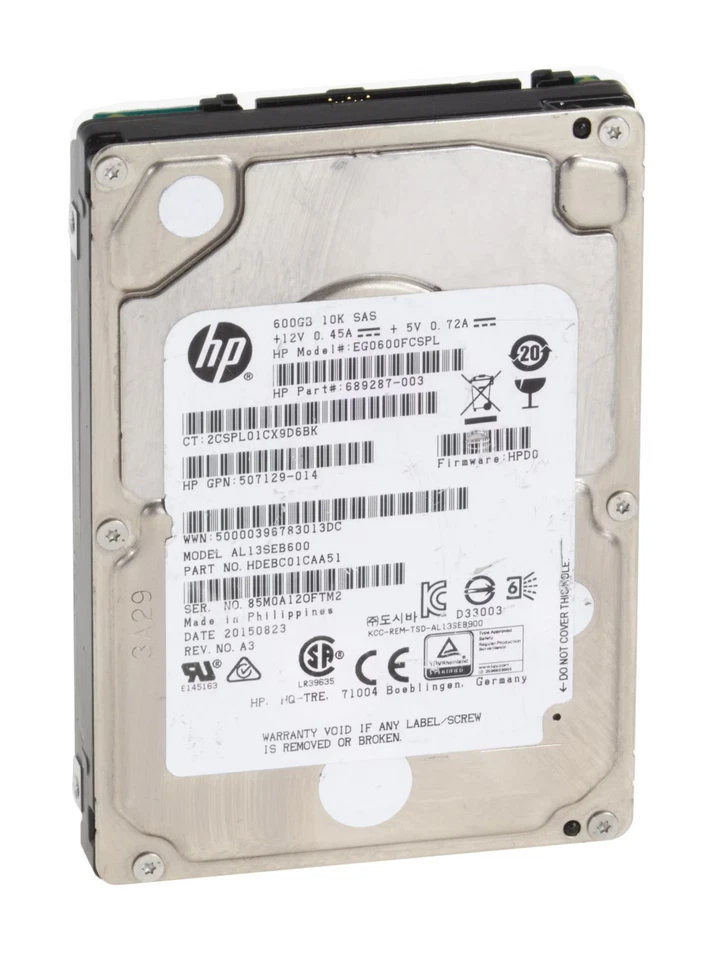 Disk HDD 600GB Toshiba HPE SAS 2,5 6Gb AL13SEB600 689287-003 507129-014 - Bild 1 von 1