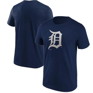 Detroit Tigers Men's T-Shirt MLB Navy Top - New - Picture 1 of 3
