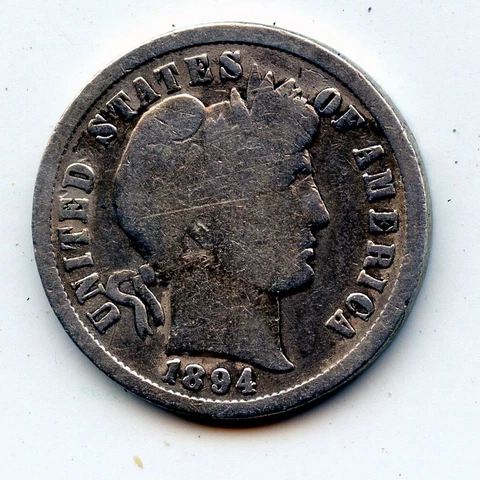 1894-p Barber dime (SEE PROMO) Cover