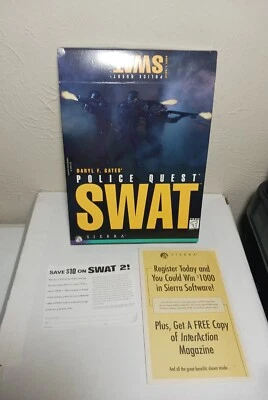 Daryl F. Gates Police Quest SWAT Collection BOX AND INSERTS(1995) Sierra NO GAME - Image 1 of 4