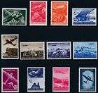 Stamp Bulgaria SC C19-30 1940 WWII Airmail Train Motorcycle Sofia Set MNH
