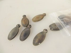 Antique Brass Keyhole Cover Escutcheon Plate Old Oval Door Vintage Bronze £8each - Picture 1 of 7