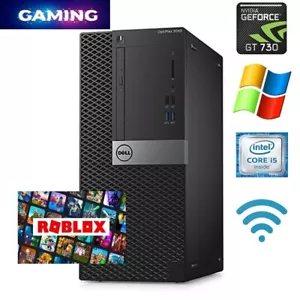 DELL GAMING COMPUTER PC I5 6TH GEN NVIDIA GT730 16GB 500GB HDD WIN 10 WIFI HDMI - Picture 1 of 6