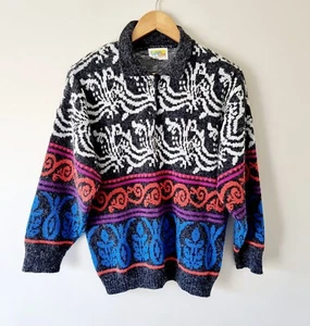 Vintage WEAR OUT Australian Made Wool Knit Jumper SIZE LARGE 14 Retro Sweater - Picture 1 of 5