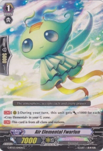 4 x Air Elemental, Fwarlun - G-BT03/104EN - C Near Mint / Mint, English - Image 1 of 1