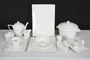 Schillerbach Tafelservice weiss  12 Personen Porzellan Essservice Geschirr - Bild 1 von 3