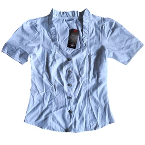 Stockerpoint Trachtenbluse Bluse Clarissa Gr 34 Weiß Kurzarm NEU - Bild 1 von 2
