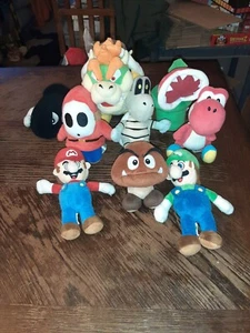 Mixed Lot Of 9 Super Mario Bros. Plush - Picture 1 of 7