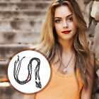  2 Pcs Necleses for Women Couples Gifts Woven Net Necklace Bag