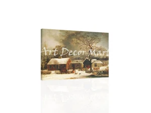 George Durrie - Winter Scene in New Haven - CANVAS or PRINT WALL ART - Picture 1 of 2