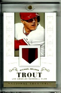 Mike Trout 2014 Panini National Treasures Material # 142 SSP D # 3/5 Angels - Picture 1 of 3