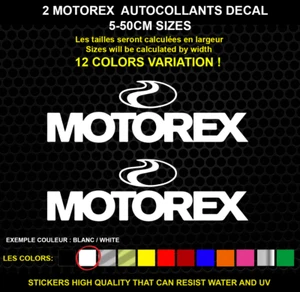 2 MOTOREX autocollant Véritable decal autocollant IMPERMÉABLE - Imagen 1 de 1