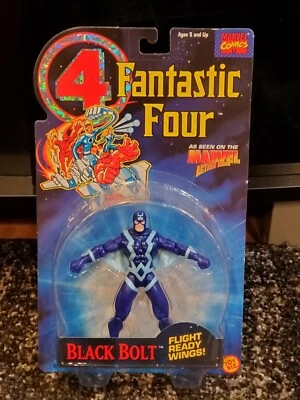 Toybiz Marvel Fantastic Four BLACK BOLT Action Figure 5” Flight Ready Wings 1994 - Image 1 of 2