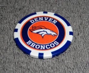 NFL DENVER BRONCOS SOUVENIR COLLECTIBLE POKER CHIP GOLF BALL MARKER - Picture 1 of 1
