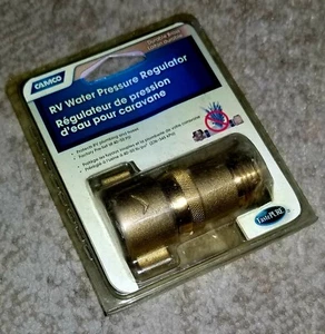 Camco RV Brass Water Pressure Regulator Protects RV Plumbing 40055 40-50 PSI - Picture 1 of 5