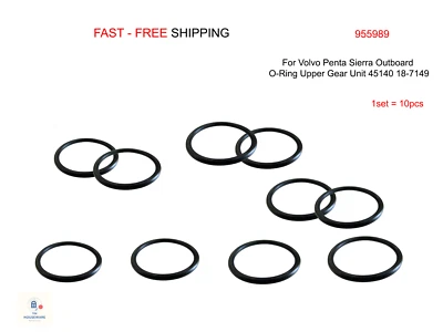 955989 FOR Volvo Penta Sierra O-Ring Upper Gear Unit 45140 18-7149 x10pcs - Image 1 of 4