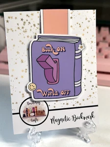 Book On World Off Magnetic Bookmark Book Lover Bookish Gift Planner Journal - Picture 1 of 2