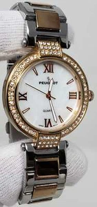 Peugeot 36mm Crystals Mother Of Pearl Dial Two Tone Women's Watch 7084 SD9 - Picture 1 of 7