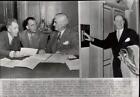 1948 Press Photo Officers at baseball meeting in Chicago, manager Leo Durocher