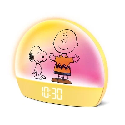 Peanuts Charlie Brown and Snoopy Yellow Sunrise Alarm Clock - Image 1 of 4