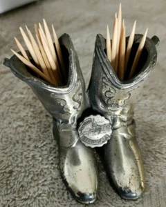 L. B. J. Era Cast Metal Cowboy Boots Souvenir Washington D.C. - Picture 1 of 3