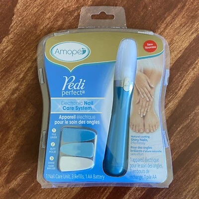 Nail Care Amope Pedi Perfect Electronic Foot File System Battery Operated New - Image 1 of 2