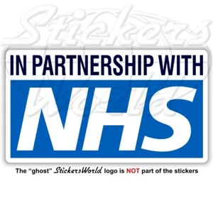 NHS PARTNERSHIP Vinyl Bumper Sticker 155mm Key Workers Support Virus Decal - Picture 1 of 1