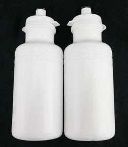 2 QTY California Springs DuoFlow 20oz Ounce Bicycle Water Bottles White NEW - Picture 1 of 5