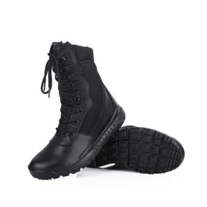 Men's Zip Boots Work SWAT Shoes Army Tactical Combat Outdoor Climbing Training - Picture 1 of 8