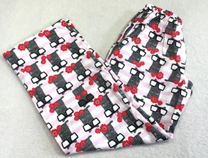 Peter Alexander Cat with Glasses Flannelette Pants Elastic Drawstring Waist XXS - Picture 1 of 10