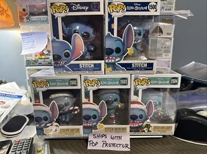 Funko Pop - Disney - Stitch Five Pack #12 #1500 #1502 #1503 #1504 Pop protector - Picture 1 of 1