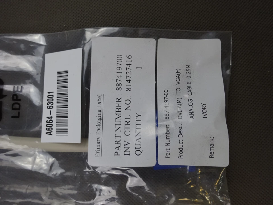 Adapter analog DVI -A(M) auf VGA(F) DVI-Stecker auf VGA-Buchse 0,25m 887419700 - Bild 1 von 2