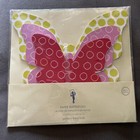NEW Pottery Barn Kids 12 Paper Butterflies Wall Nursery Decor Pink, Red, Green