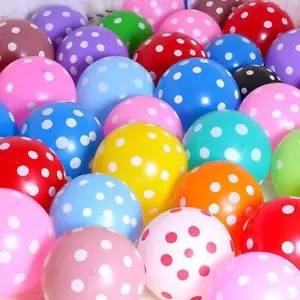 10 Balloons Polka Dots Spots Birthday Baby Shower Party decoration Balloons UK - Picture 1 of 24