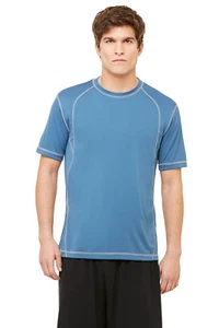 ⚽Alo Sports Men Women Unisex Quality Interlock Pieced T-shirt Running Track Yoga - Picture 1 of 8