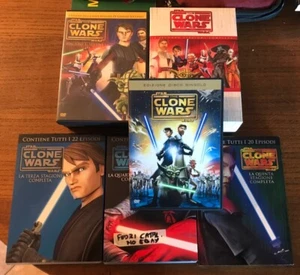 Star Wars THE CLONE WARS Film + 5 stagioni 1/5 73 DVD COME NUOVI Guerre Stellari - Foto 1 di 1