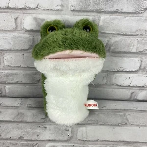 Aurora Frosch Plüsch Handpuppe beweglicher Mund 9 Zoll - Bild 1 von 5