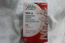 100 Count Clear Christmas / Wedding  Lights on White Wire NIB