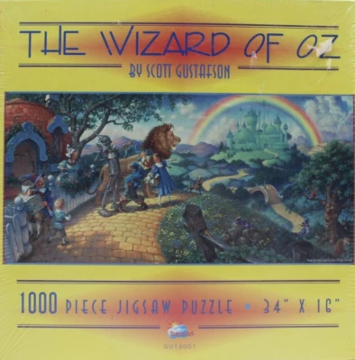 Puzzle 1000 pezzi Mago di Oz SunsOut 34 x 16 sigillato in fabbrica vintage - Immagine 1 di 4