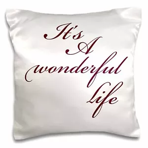 3dRose Its A Wonderful Life - Inspirierende Sprüche 16x16 Zoll Kissenhülle - Bild 1 von 1
