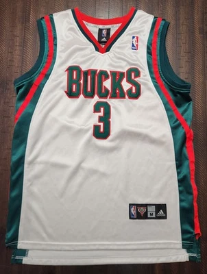 Camiseta Personalizada Milwaukee Bucks Brandon Jennings Talla 48 Blanca Foto 1 de 4