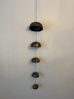 ANTIQUE JAPANESE 5 TIER TEMPLE BELLS ~BRONZE~ HAND ETCHED