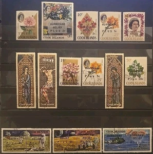 Cook Islands Scott B1\\B24 Hurricane Relief Overprints 1968-1972 VF MNH & CTO - Picture 1 of 1