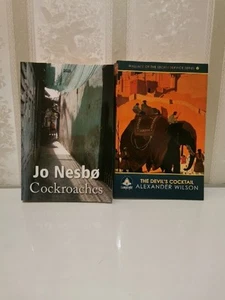 Large Print Mystery Book Bundle x 2 Paperbacks, Cockroaches, Devil's Cocktail - Picture 1 of 11