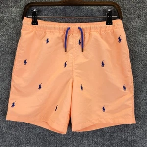 Polo Ralph Lauren Shorts Boy's Large 14-16 Orange Beach Embroidered Pony Logo - Picture 1 of 13