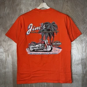 VINTAGE 90s HARLEY-DAVIDSON MOTORRAD USA SINGLE STITCH LOGO TEE SHIRT SZ LARGE - Bild 1 von 11